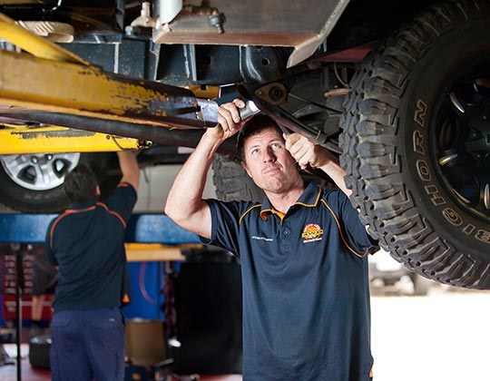 Mechanic with a focus on engine repair.