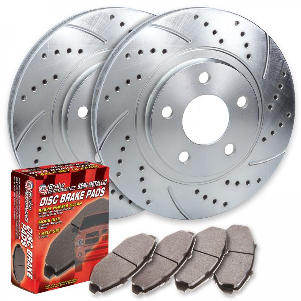 lg package 2 CS cross drilled slotted brake rotors