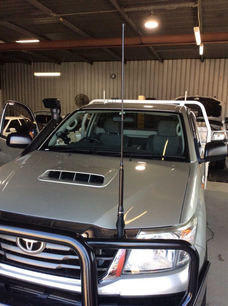 Car parked inside a workshop