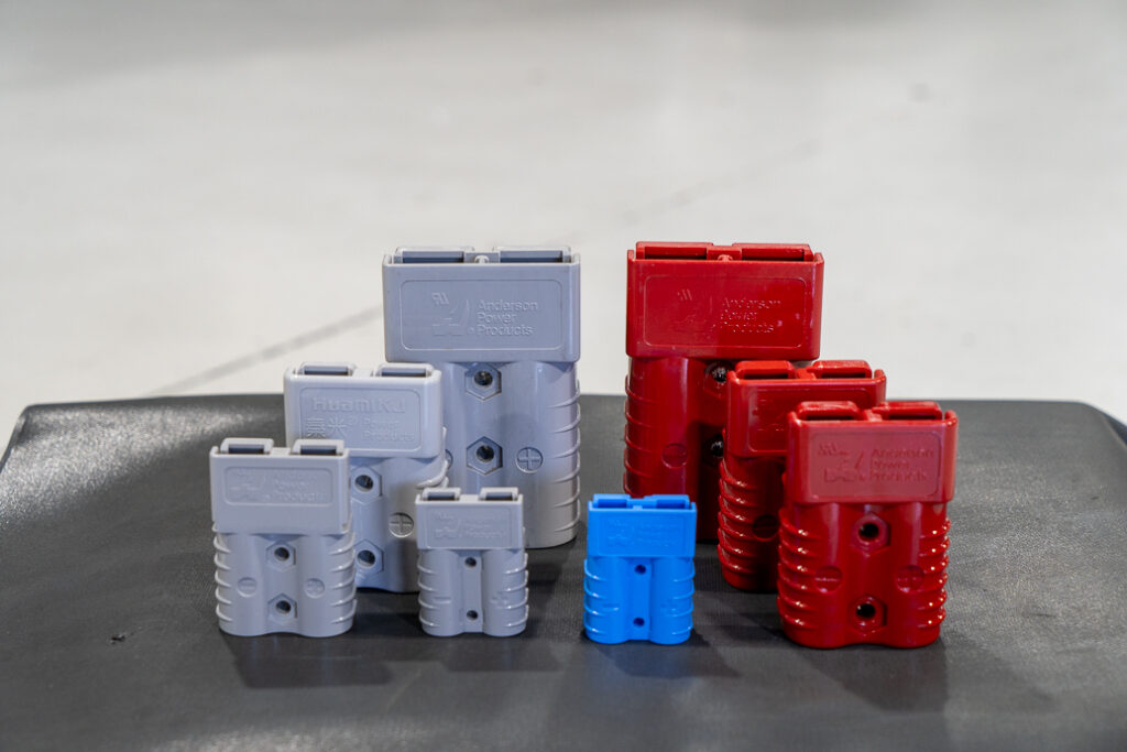 Red Grey and Blue Anderson Plugs