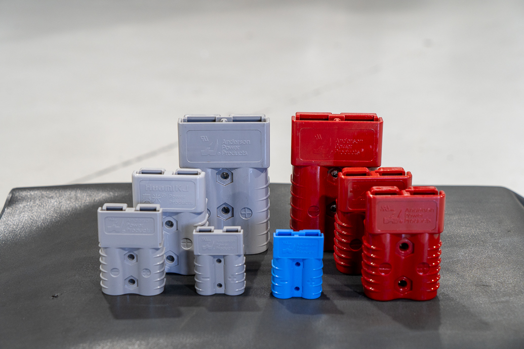 Red Grey and Blue Anderson Plugs