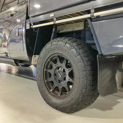 A Nitto Grappler Tyre on a 4WD